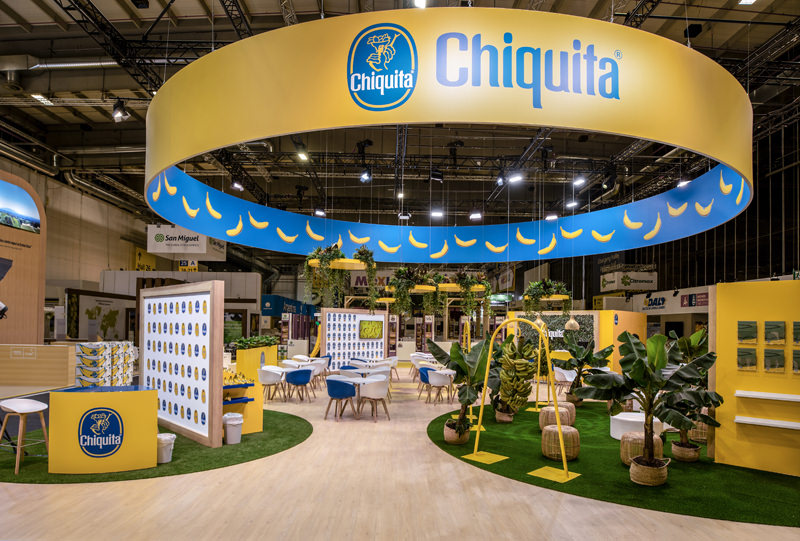 Exhibition booth of Chiquita at Fruit Logistica 2019 in Berlin